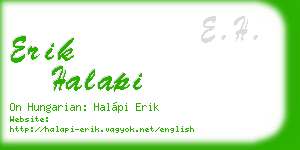 erik halapi business card